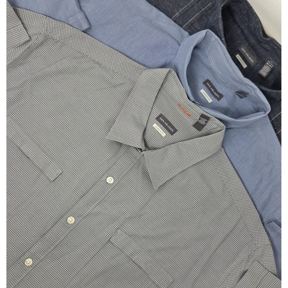 Van Heusen Other - Van Heusen Men's XXL (18-18.5) Classic Fit Short Sleeve Button Up LOT OF 3